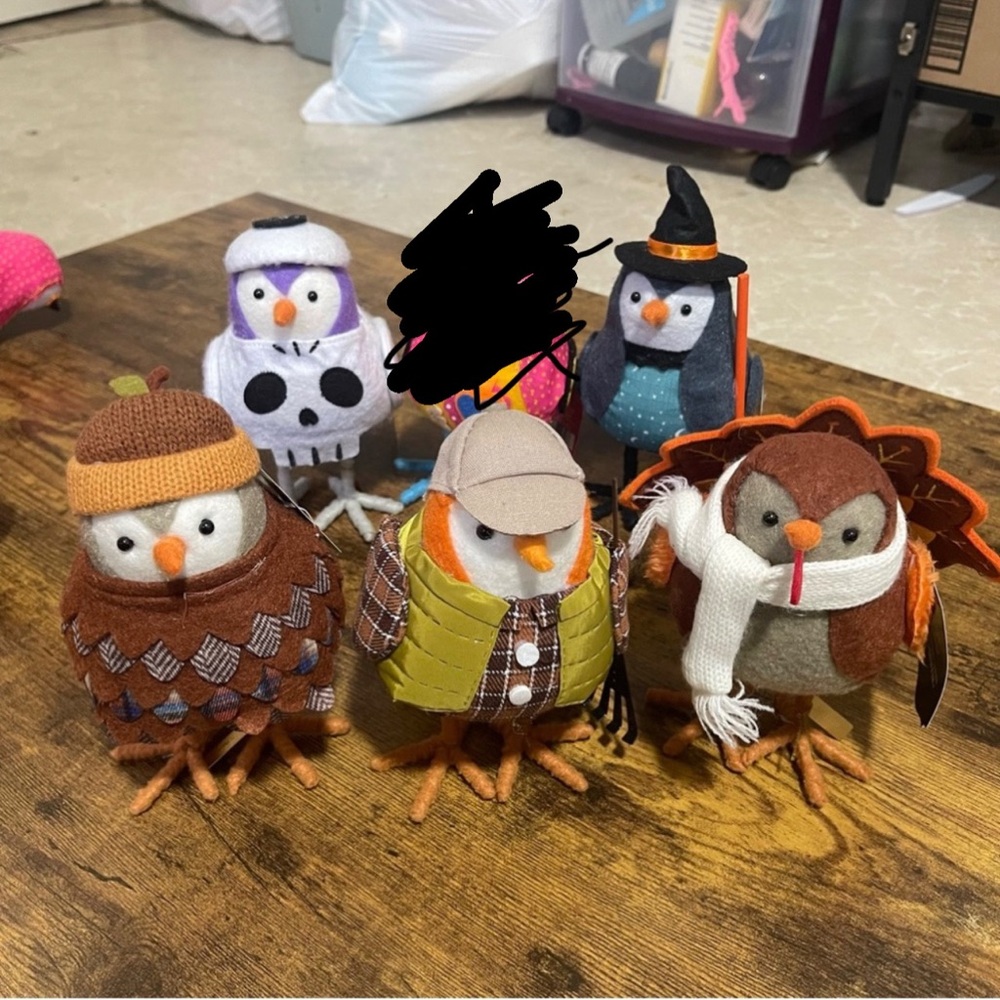Lot of 6 2022 Hyde & EEK! Harvest Halloween Thanksgiving Birds & Freezy Xmas